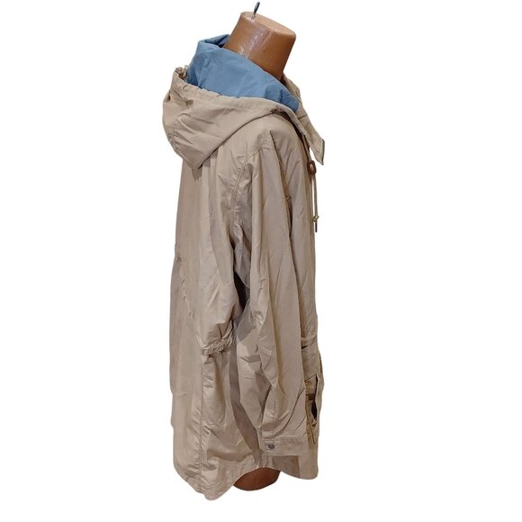 Columbia Mens Tan Water-Resistant Hooded Jacket 3X Lightweight Cotton Nylon - Picture 6 of 8